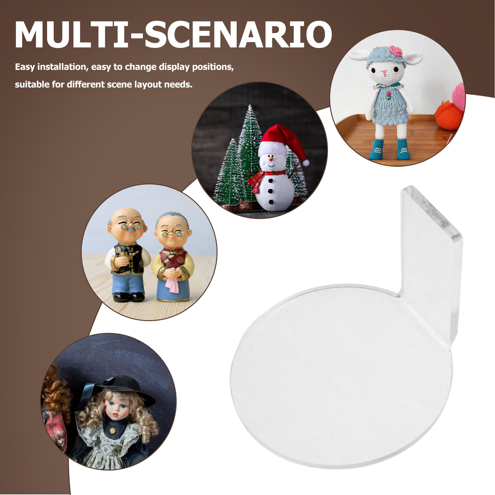 8Pcs Transparent Acrylic Figur - Action Figure Stand ulasan dan harga